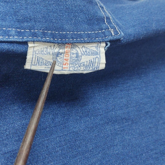 Vintage Overalls Sears Tradewear Union Made Blue Denim Bib 40 Grunge Work Street - Picture 6 of 14